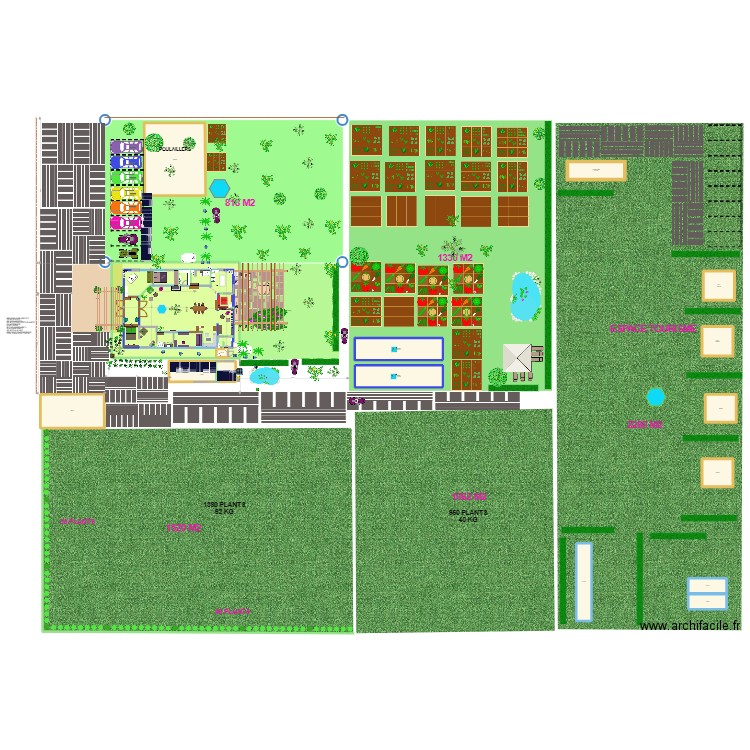 HACIENDA -ANNEE 3. Plan de 15 pièces et 732 m2