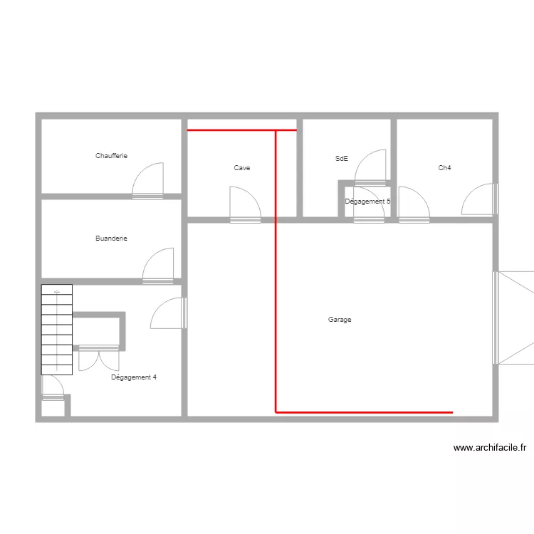 Sous Sol CORMOT. Plan de 
