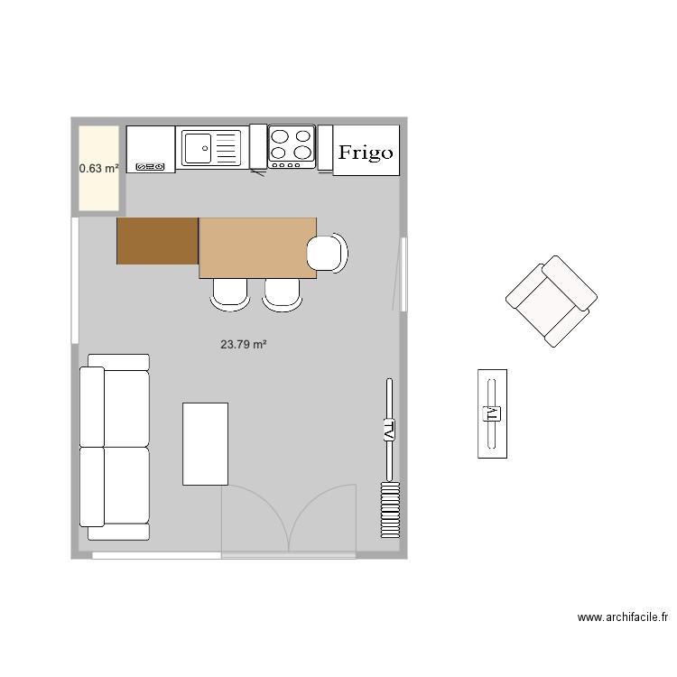 appartement. Plan de 0 pièce et 0 m2