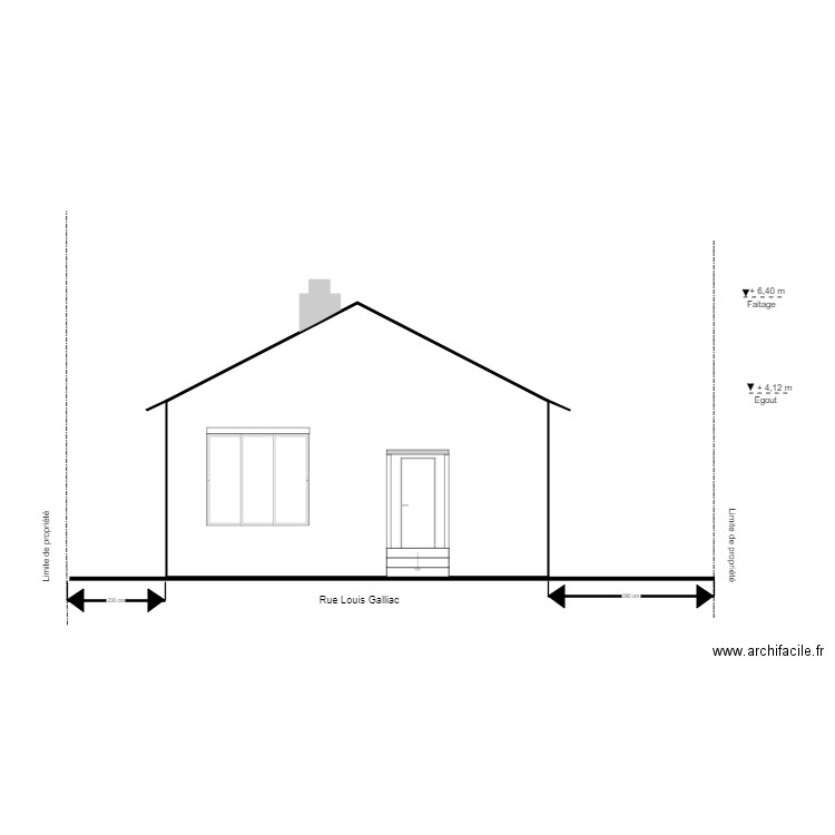 Façade Nord Est initial. Plan de 0 pièce et 0 m2