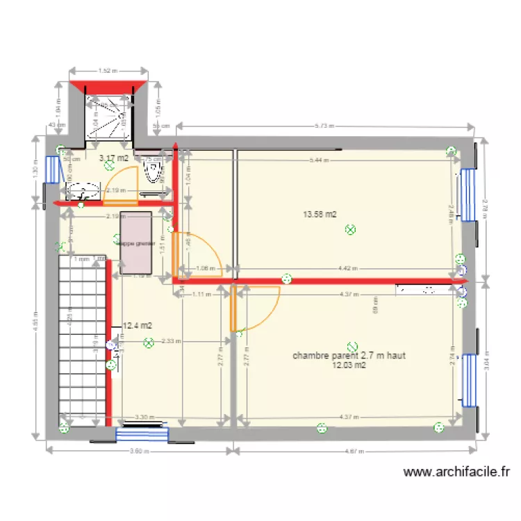 appartement 1er montricher variante final 2. Plan de 