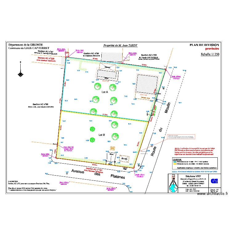 Portail parcelle 462 TARDY J. Plan de 0 pièce et 0 m2