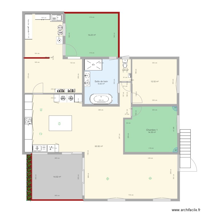 nouveau amenagement. Plan de 0 pièce et 0 m2