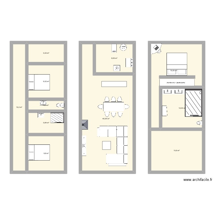 le top. Plan de 11 pièces et 139 m2