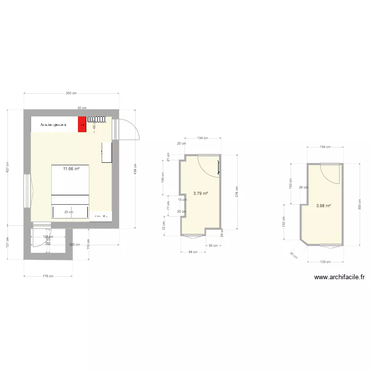 Chambre. Plan de 