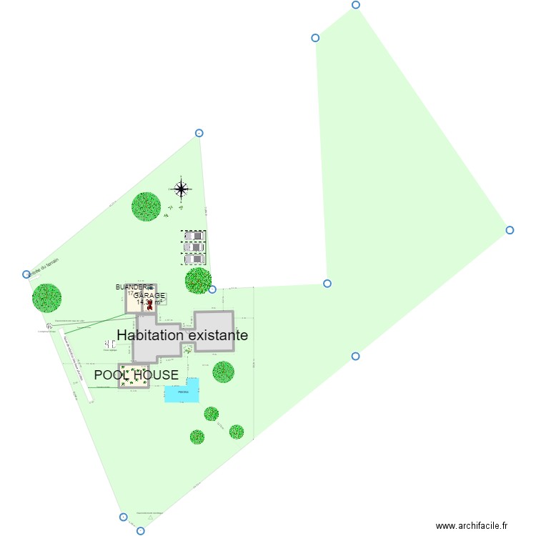 Plan de masse NEWnew. Plan de 4 pièces et 194 m2