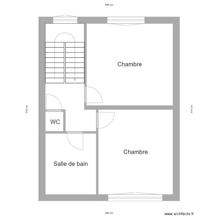 2e étage. Plan de 0 pièce et 0 m2