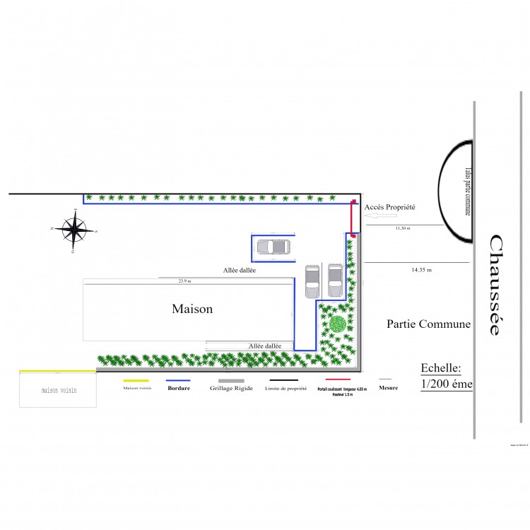 extérieur portail. Plan de 0 pièce et 0 m2