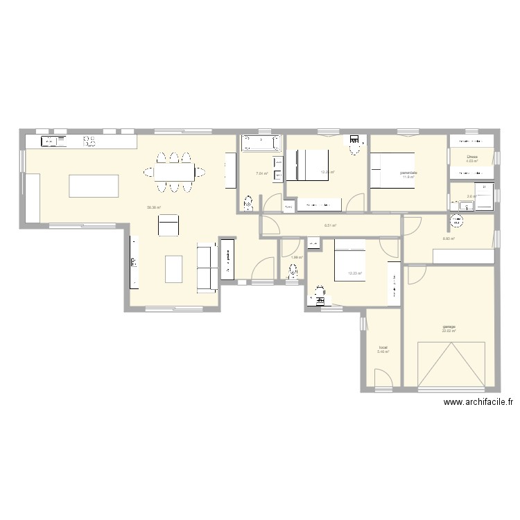 plan maison t4 117 m2. Plan de 0 pièce et 0 m2