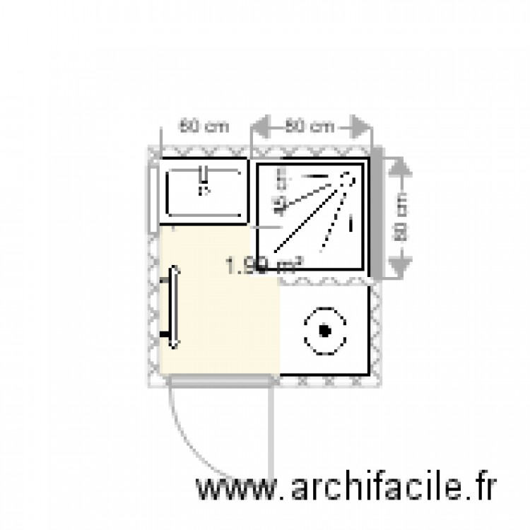 SDB V1. Plan de 0 pièce et 0 m2