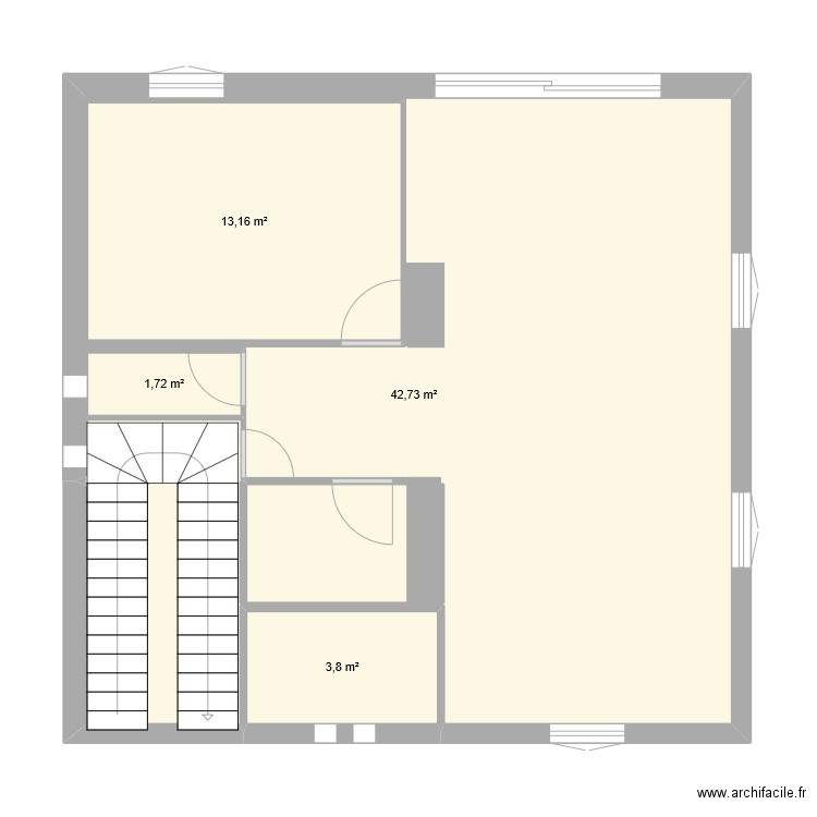1er étage - essai. Plan de 4 pièces et 85 m2