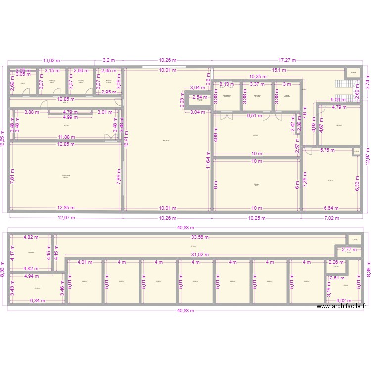 BAT PRINC Ferme. Plan de 38 pièces et 911 m2