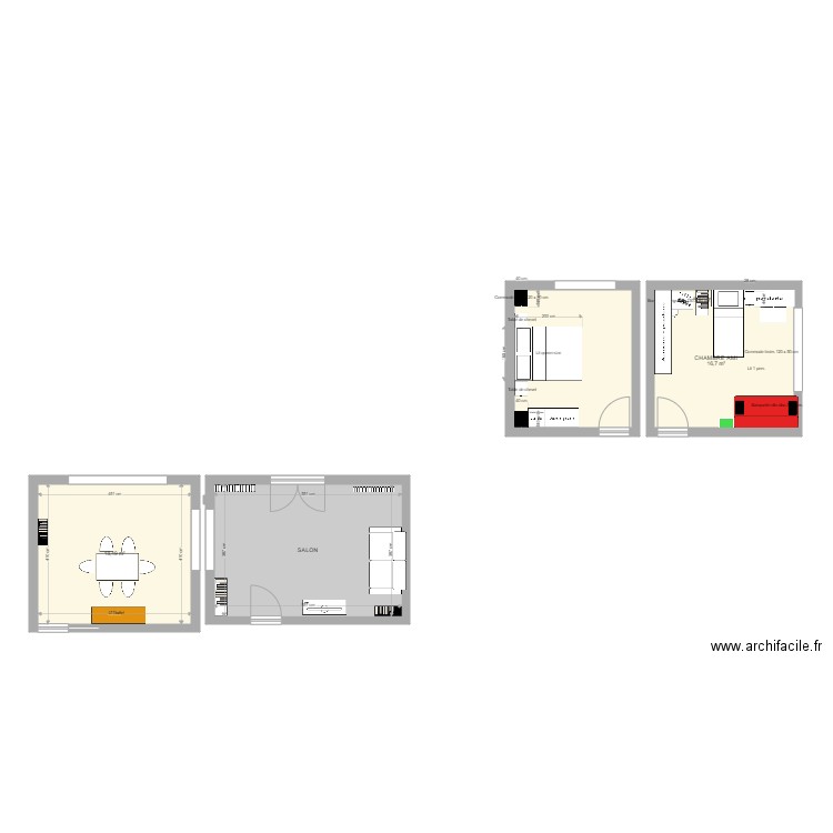 Chambre ami. Plan de 0 pièce et 0 m2