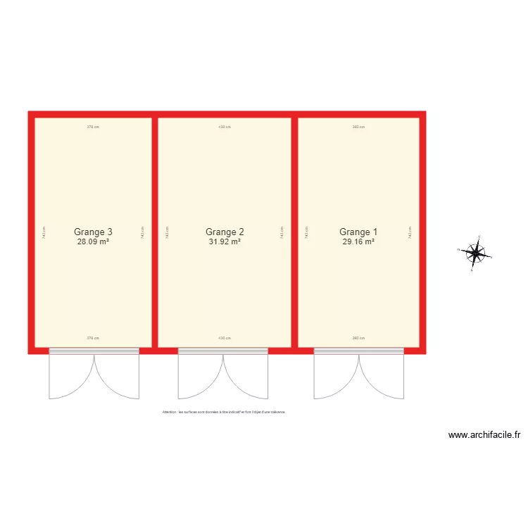BI 1814 Grange  c&ocirc;t&eacute;. Plan de 