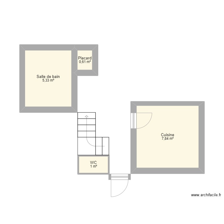 Projet Maison. Plan de 4 pièces et 15 m2