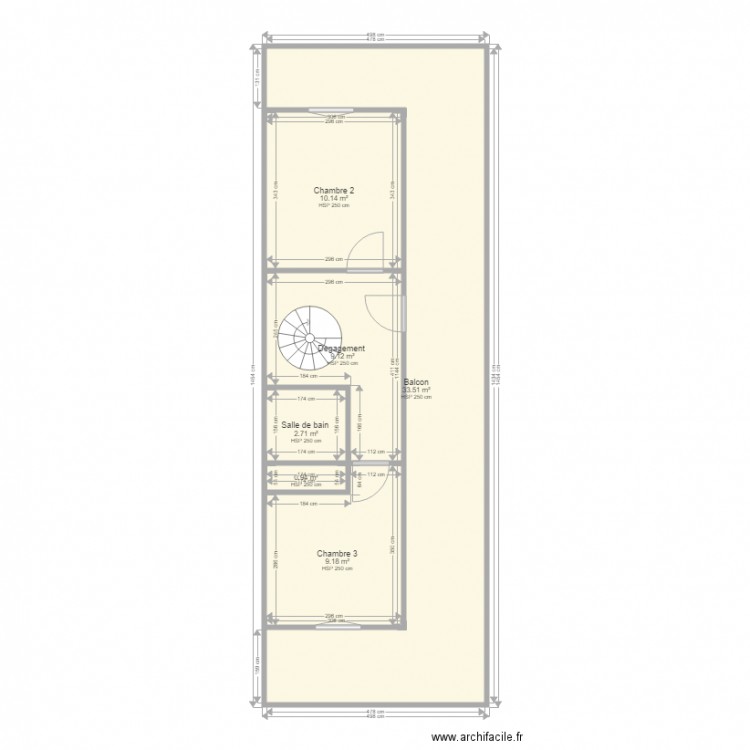 1er étage Caggiano. Plan de 0 pièce et 0 m2