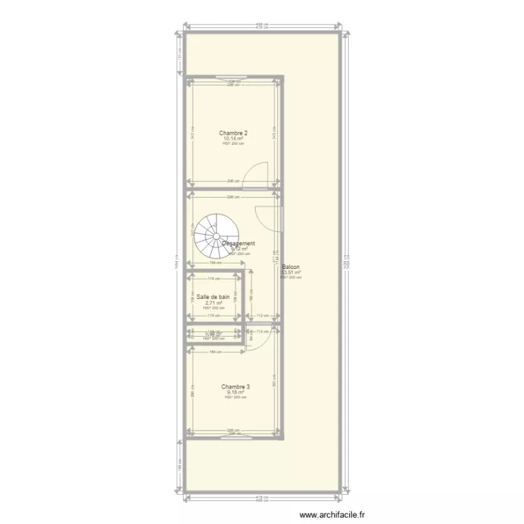 1er &eacute;tage Caggiano. Plan de 