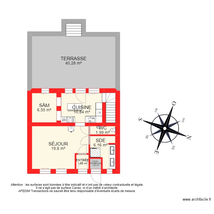 13076. Plan de 20 pièces et 204 m2