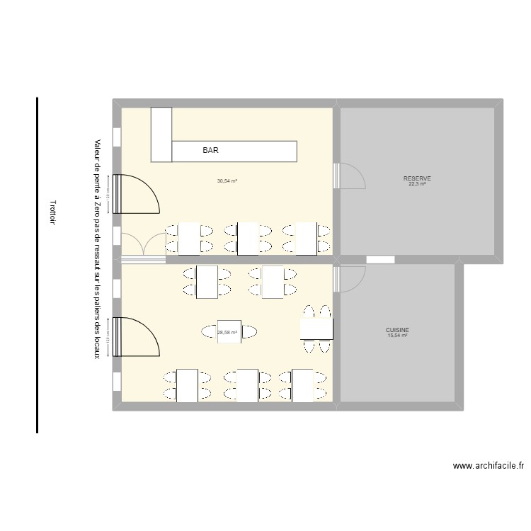 Le cheval Blanc avant traveaux. Plan de 0 pièce et 0 m2