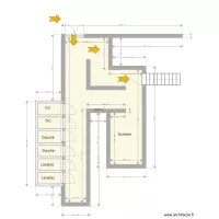 A koawa rochetaill&eacute;e - sanitaire au dessus du restaurant