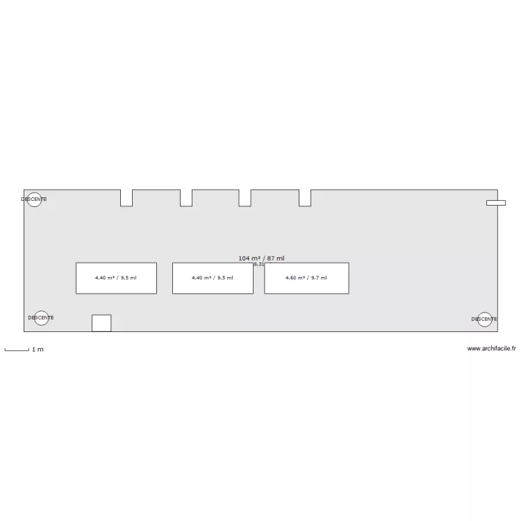 MERIDIONAL 104 m² / 87 ml. Plan de MERIDIONAL 104 m² / 87 ml. Plan de