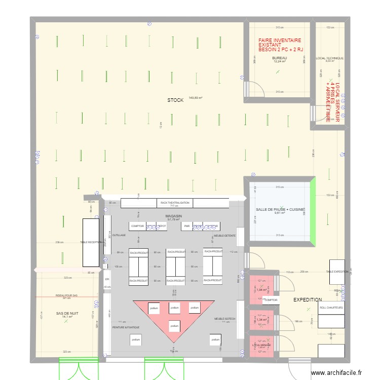 BOUSSU HORNU PROJET5 + ELEC. Plan de 9 pièces et 256 m2