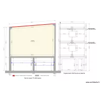Vue coupe ma&ccedil;onnerie cot&eacute; maison