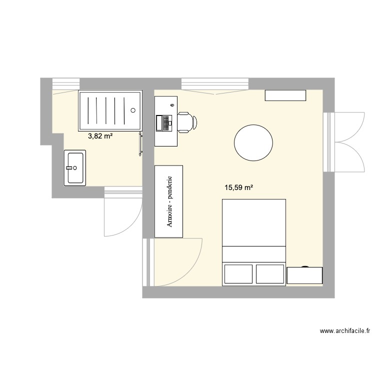 CHAMBRE 1. Plan de 0 pièce et 0 m2