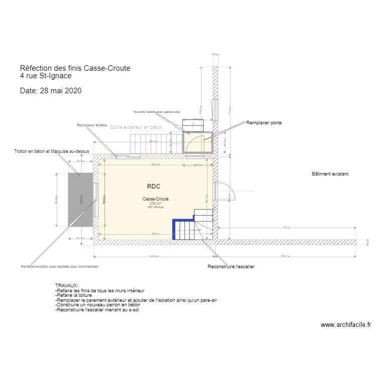 Casse croute 4 St Ignace réaménagement2. Plan de 0 pièce et 0 m2