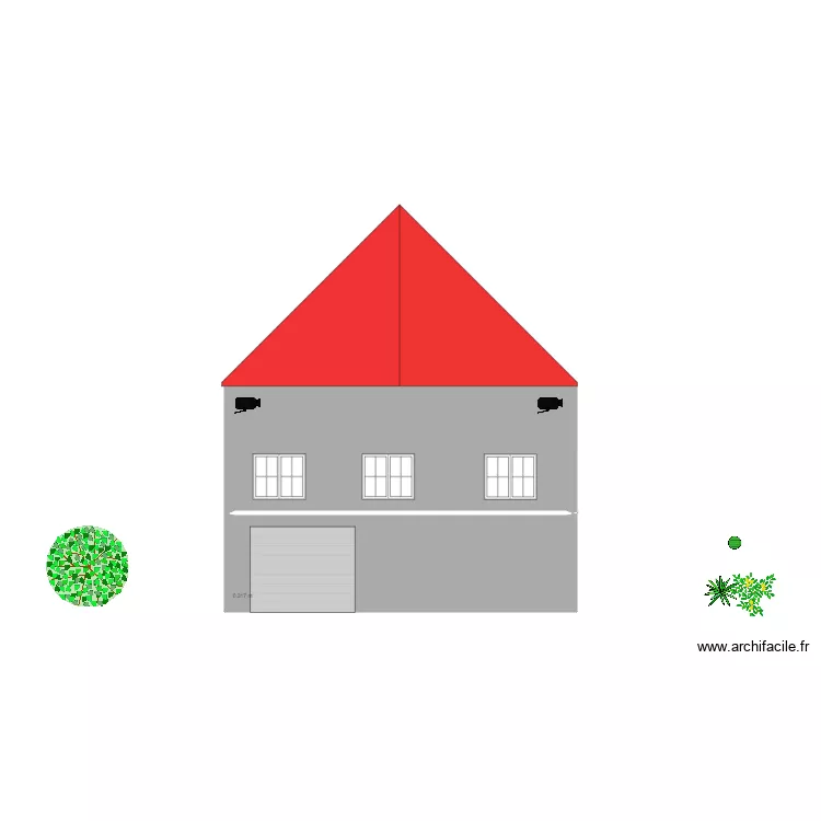 maison fa&ccedil;ade 1. Plan de 