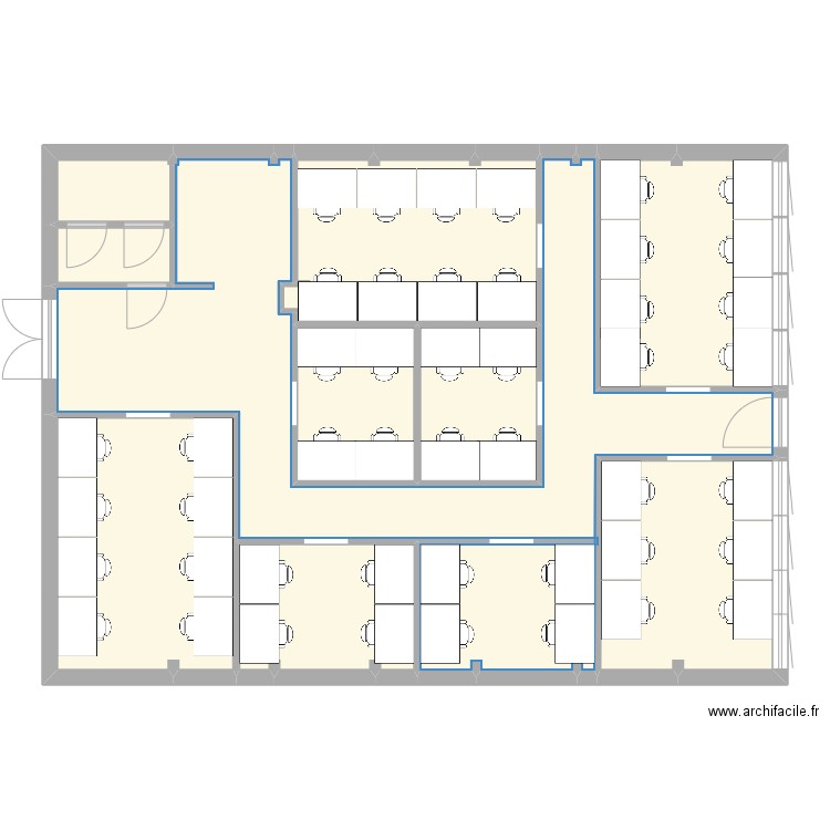 PlateauB. Plan de 13 pièces et 317 m2