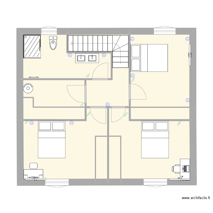 r+1 definititf. Plan de 0 pièce et 0 m2