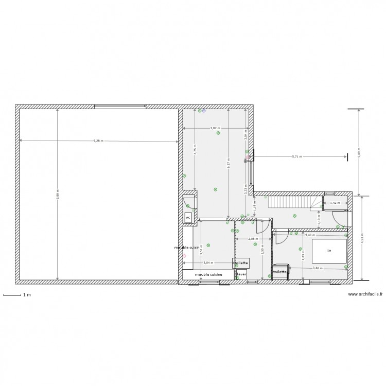 nath rdc 04 avec cloison 150 pour etage. Plan de 0 pièce et 0 m2