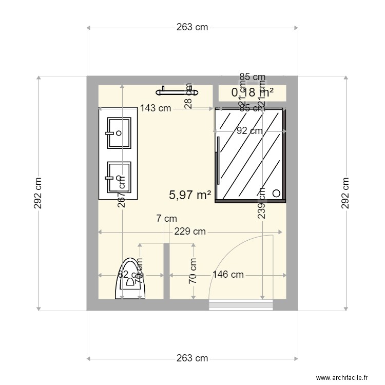 Salle de bain 2. Plan de 0 pièce et 0 m2