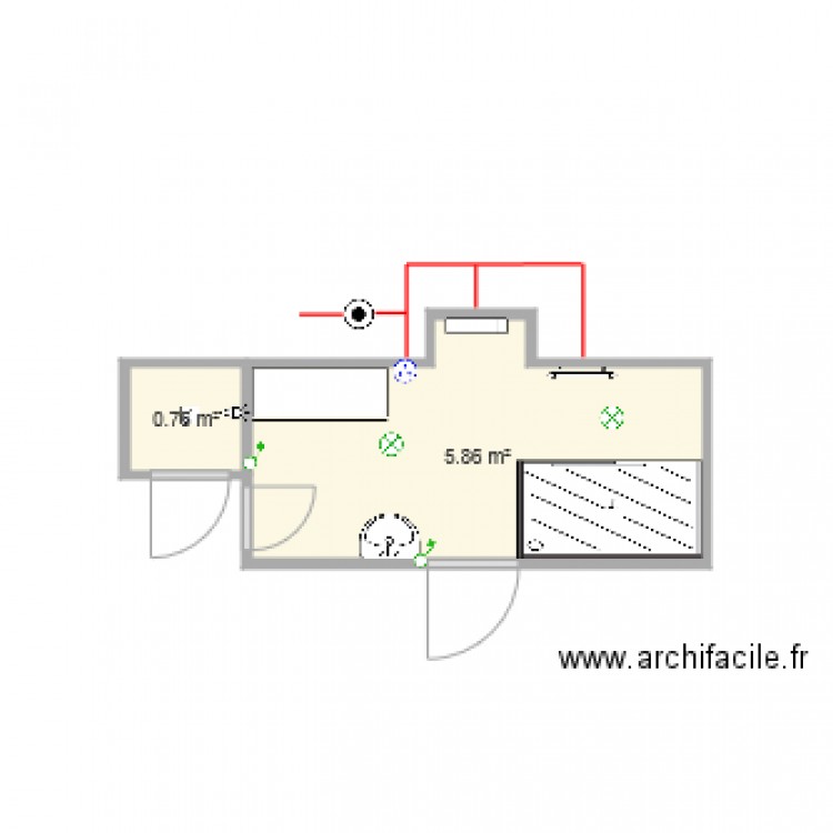 salle de bain etage. Plan de 0 pièce et 0 m2