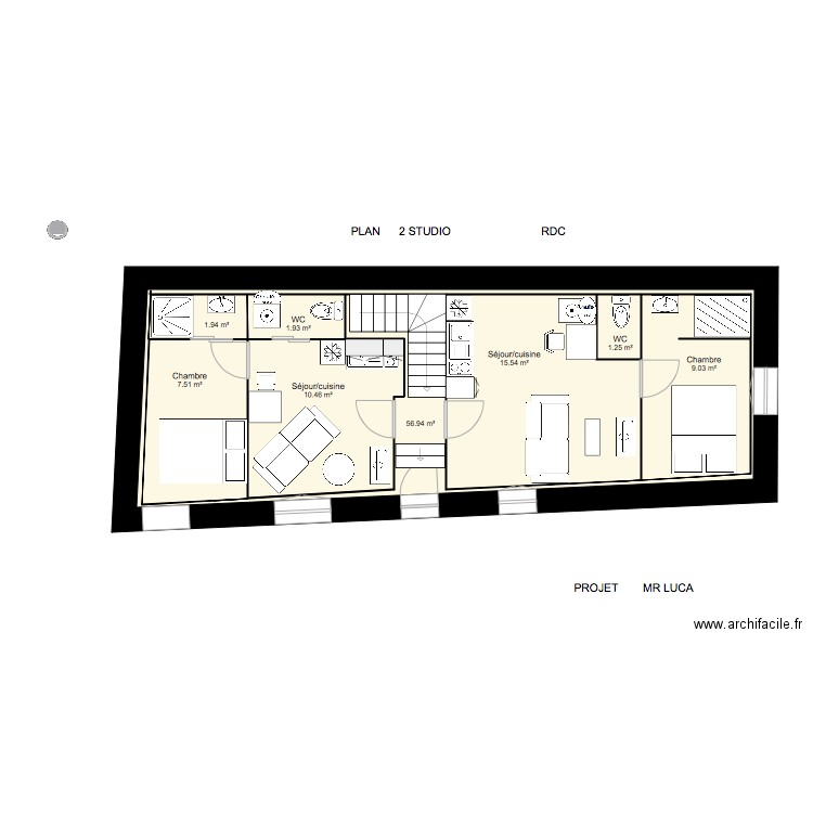 PLAN LUCA DEFINITIF RDC. Plan de 0 pièce et 0 m2