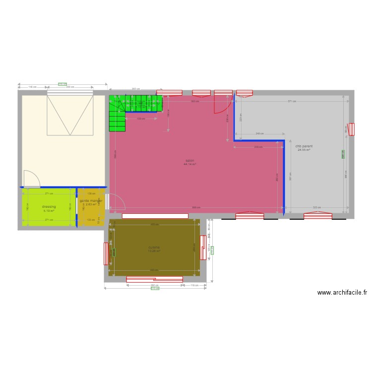 test etage. Plan de 0 pièce et 0 m2