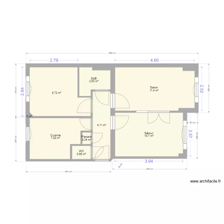 Appart VI VO. Plan de 