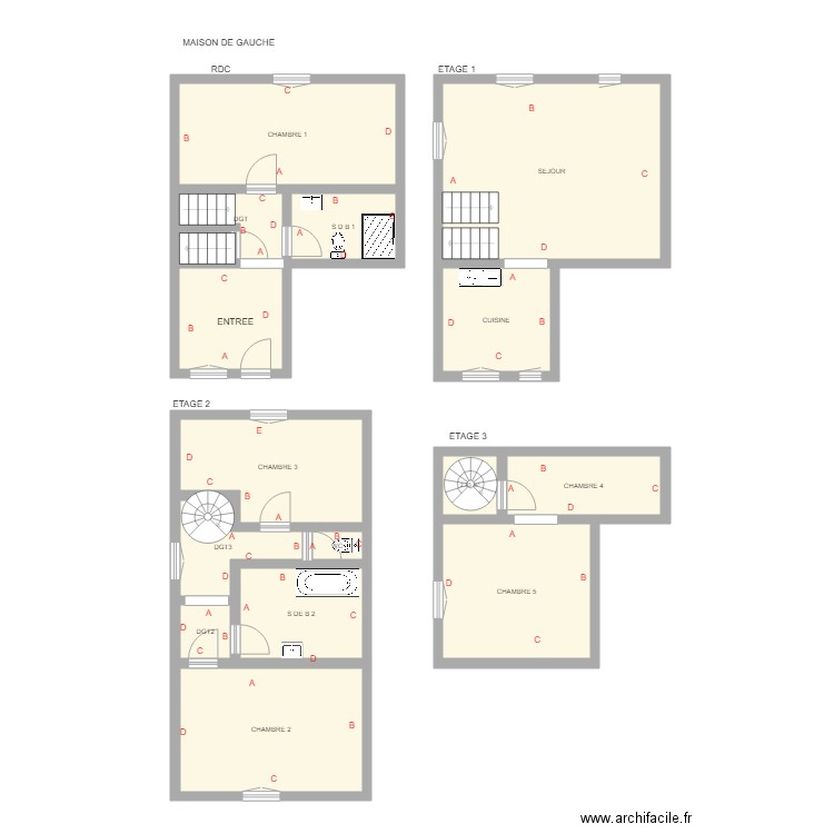 CHAPMAN GAUCHE. Plan de 0 pièce et 0 m2