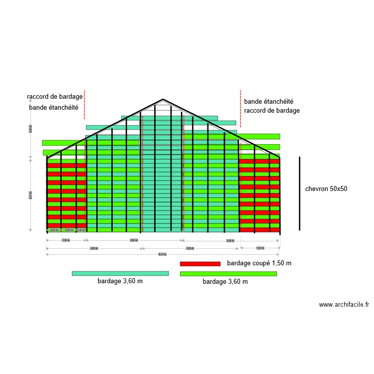 pignon arriére bardage. Plan de 0 pièce et 0 m2