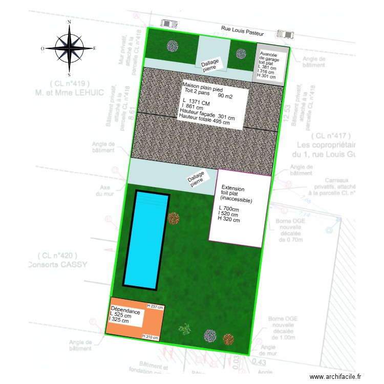 Plan de masse 2. Plan de 0 pièce et 0 m2