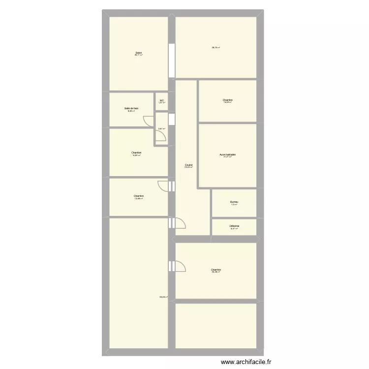 Laffargue. Plan de 14 et 256 m² Laffargue. Plan de 14 et 256 m²