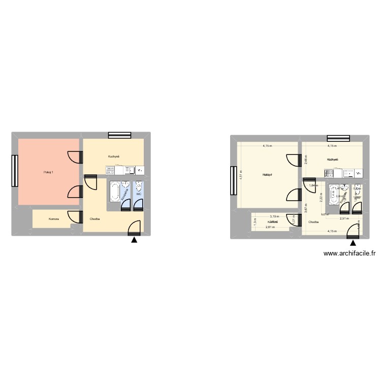 Výstavní 2305, byt 1. Plan de 0 pièce et 0 m2 Výstavní 2305, byt 1. Plan de 0 pièce et 0 m2