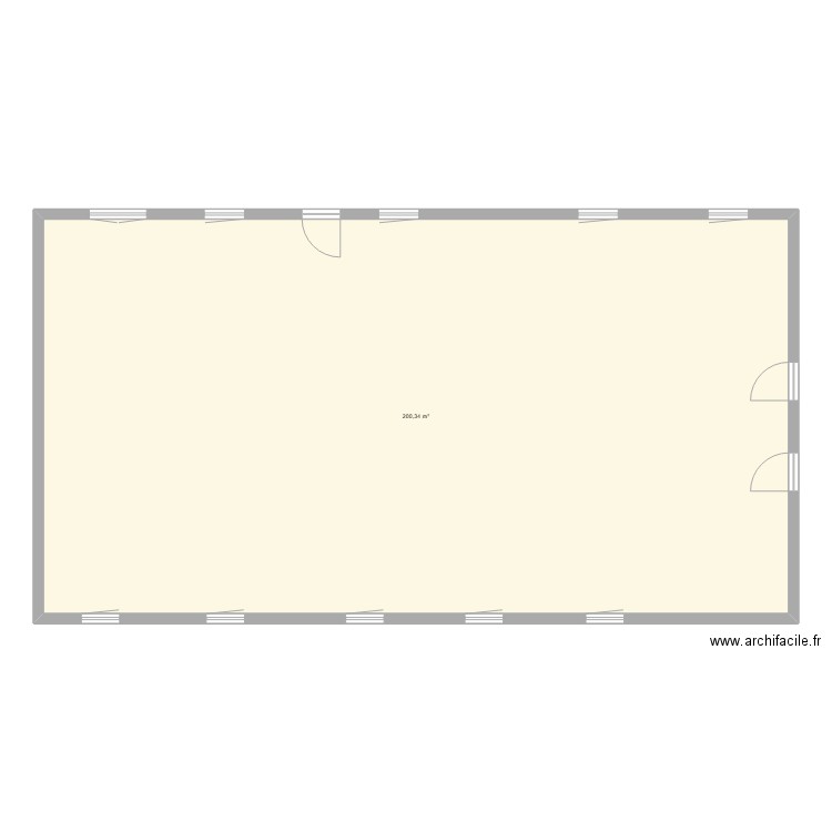 Immeuble Sci. Plan de 1 pièce et 200 m2