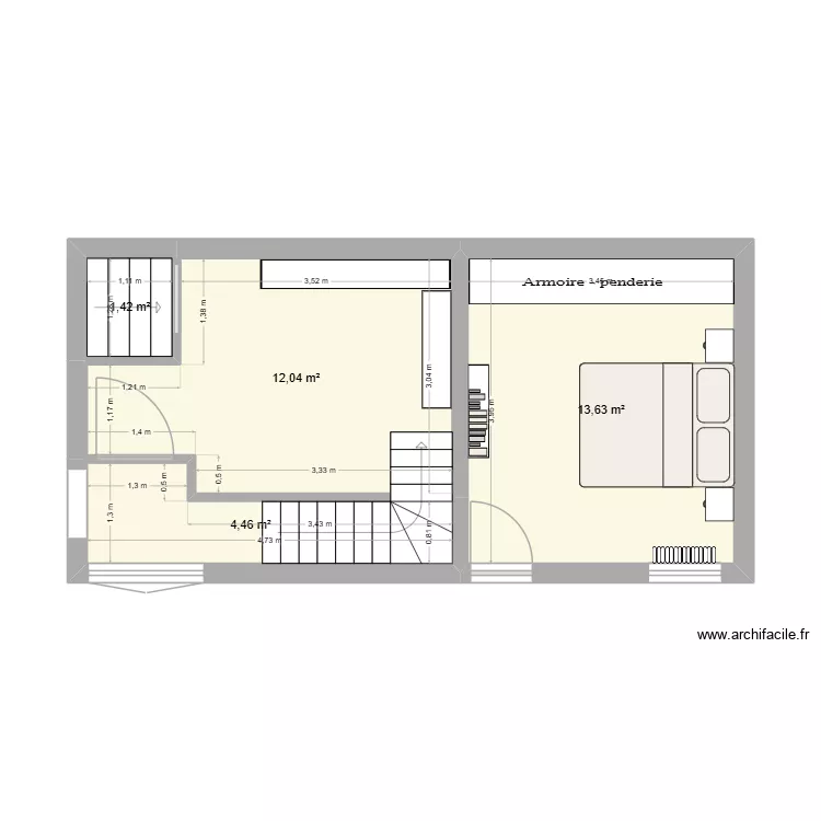 Projet Brayer - Pasquet v2. Plan de 10 Pièces et 66 m² Projet Brayer - Pasquet v2. Plan de 10 Pièces et 66 m²