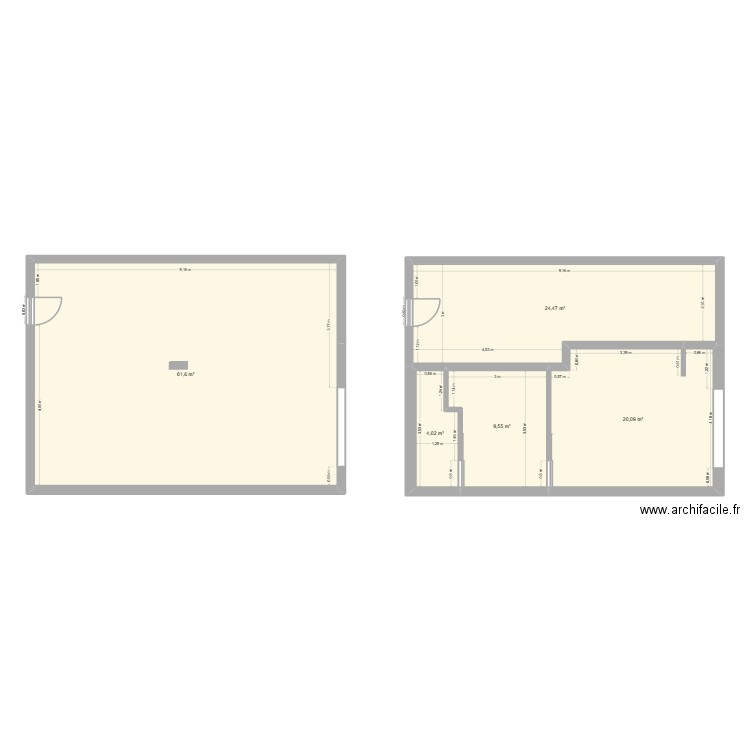 Plan exact amenagement garage. Plan de 5 pièces et 120 m2