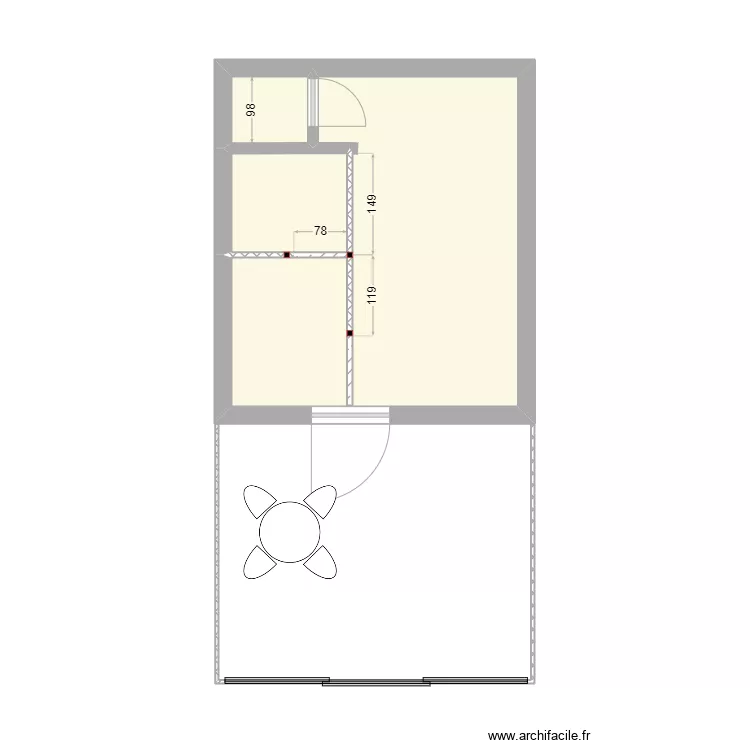 Am&eacute;nagement Atelier G 2. Plan de 