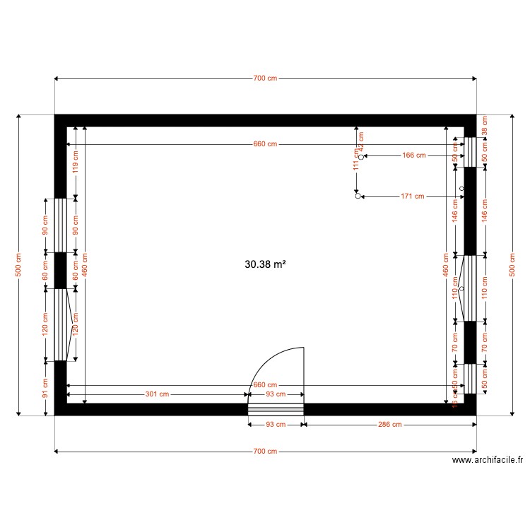 RDC brute 1. Plan de 0 pièce et 0 m2