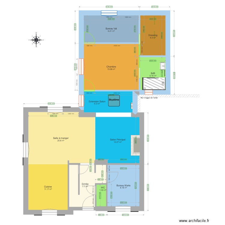 Extension Maison RDC V8. Plan de 0 pièce et 0 m2