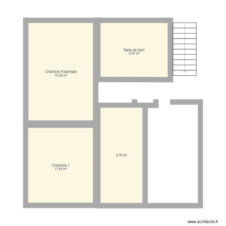 Duplex étage. Plan de 0 pièce et 0 m2